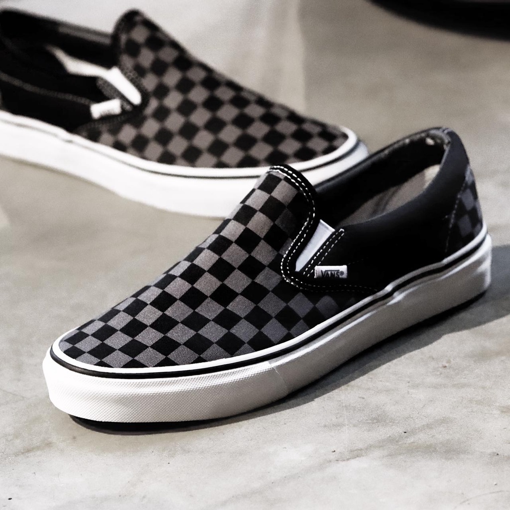 Vans Slip ON Classic Checkerboard Black / Pewter original BNIBWT