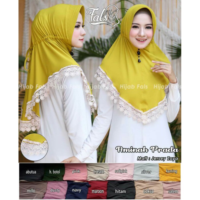 JILBAB SERUT RENDA AMINAH PRADA ORYGINAL BY FALS