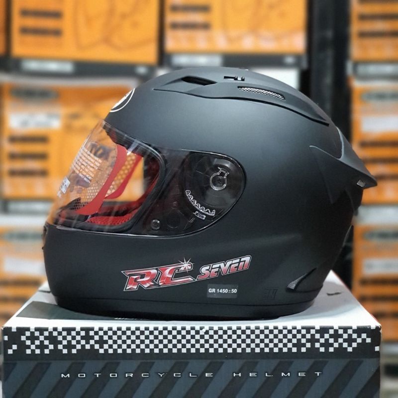 helm full face KYT rc seven black doff original