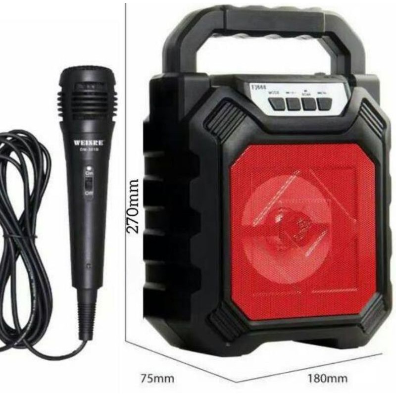 Speaker spiker wireless bluetooth 668 H portable plus mic