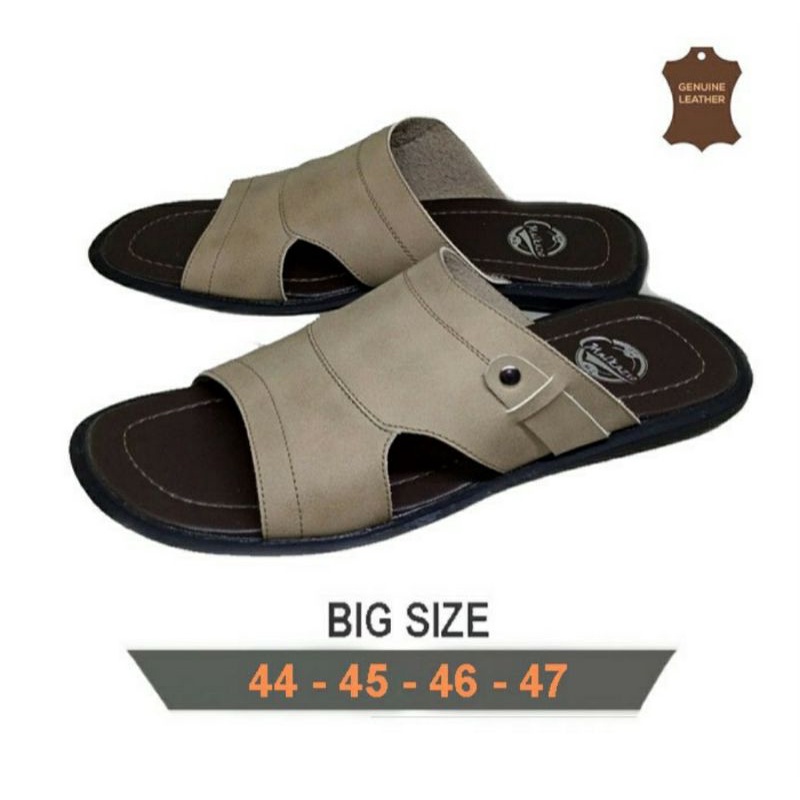 Sandal BIG SiZE 44 45 46 47 ORI / Sendal JUMBO Ukuran Besar Luar Negri Kulit / Sandal Slide