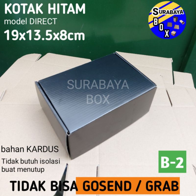 

10 PCS KARDUS HITAM B-2 CORRUGATED KOTAK HAMPERS KADO BOX KARTON DUS PACKING