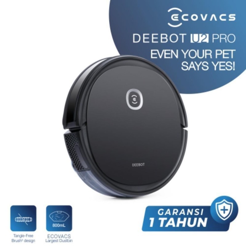 Ecovacs DEEBOT U2 PRO Robot Vacuum Cleaner Mop Vacum Sapu Pel Vakum