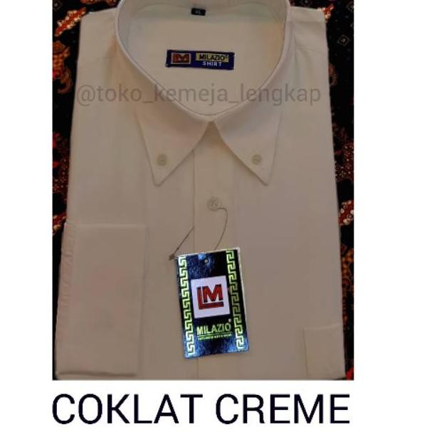  Z 324 Kemeja pria warna  coklat muda  susu  krem creme 