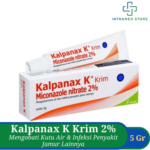 Kalpanax/ Kalpanak K Krim 2% isi 5 gr - Mengobati Kutu Air & Infeksi Penyakit Jamur