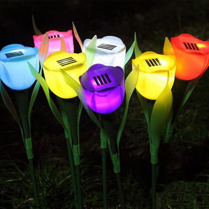  Bayar Di Tempat Lampu Taman  LED Tenaga Surya Bentuk Tulip 