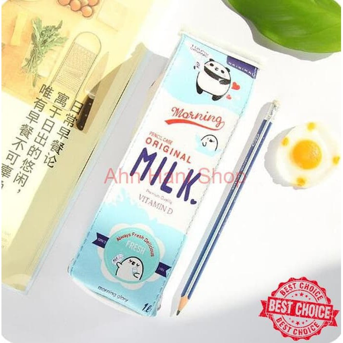 

171 Tempat alat tulis Kotak Pensil Bentuk Kotak susu / milk goodie bag