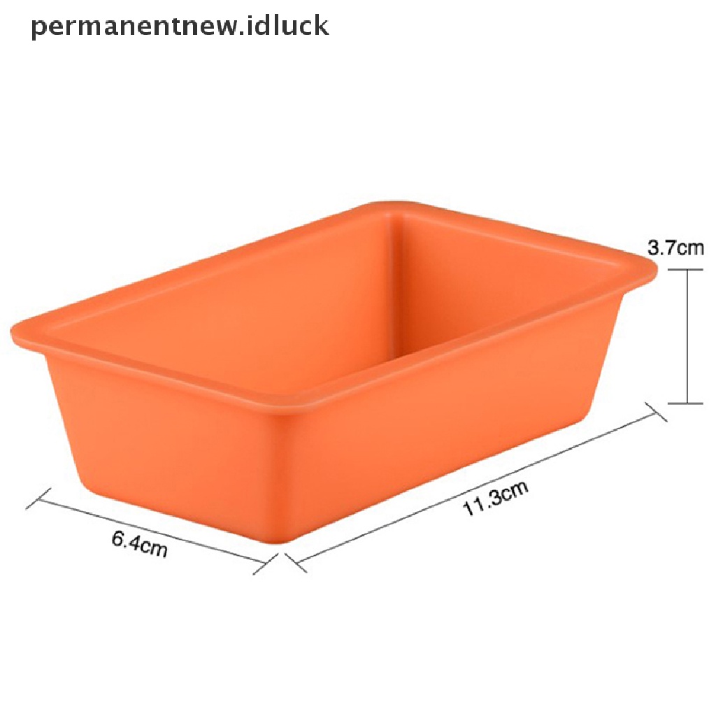 Cetakan Sabun Roti Panggang Bentuk Persegi Panjang Bahan Silikon Warna Acak