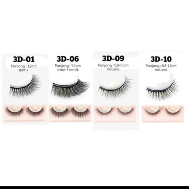MagiC !! NO GLUS EYELASHES / BULU MATA PALSU 3D Liddy fake eyelash no lem - 3d - 01