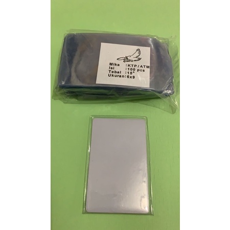 

MIKA / PLASTIK UNTUK ID CARD ISI 100 lembar BISA MASUK KTP/KARTU PELAJAR
