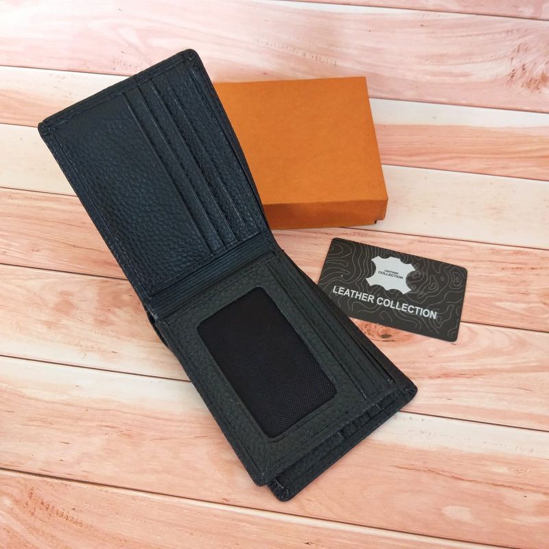 Dompet Asli kulit Dompet Lipat polos 3 Dimensi Dompet Pria