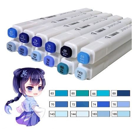 TOUCHFIVE Manga Animation Art Marker Dual Tips (12pcs)