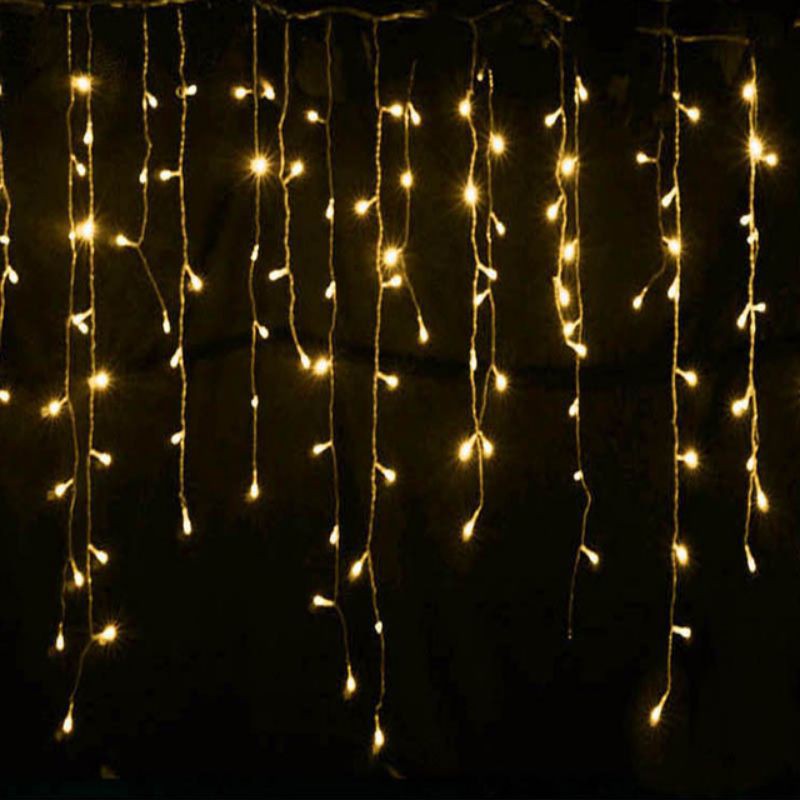 Lampu LED Tirai Biru/Kuning/RGB 4.5meter