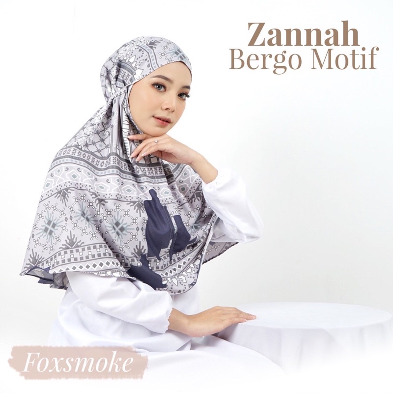 Zannah Bergo / Bergo Motif / Bergo Premium / Hijab Instan / Hijab Motif / Hijab Premium / Bergo /