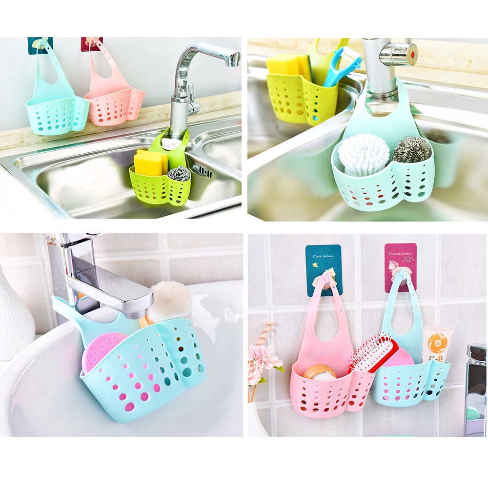 Hot Sale/Gadget Dapur Keranjang Portable Dapur Rumah Gantung Drain Basket Bag Alat Penyimpanan Mandi Tempat Wastafel