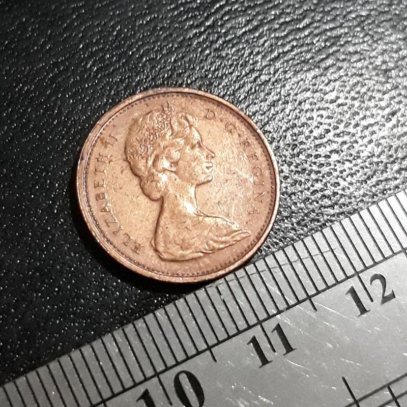 Koin Kuno Koleksi Token Asing : Canada ( Kanada ) - 1 Cent 1976