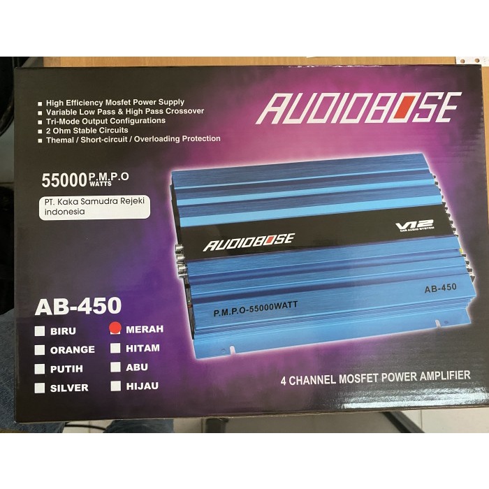 POWER AUDIOBOSE AB-450 POWER 4 CHANEL AUDIOBOSE