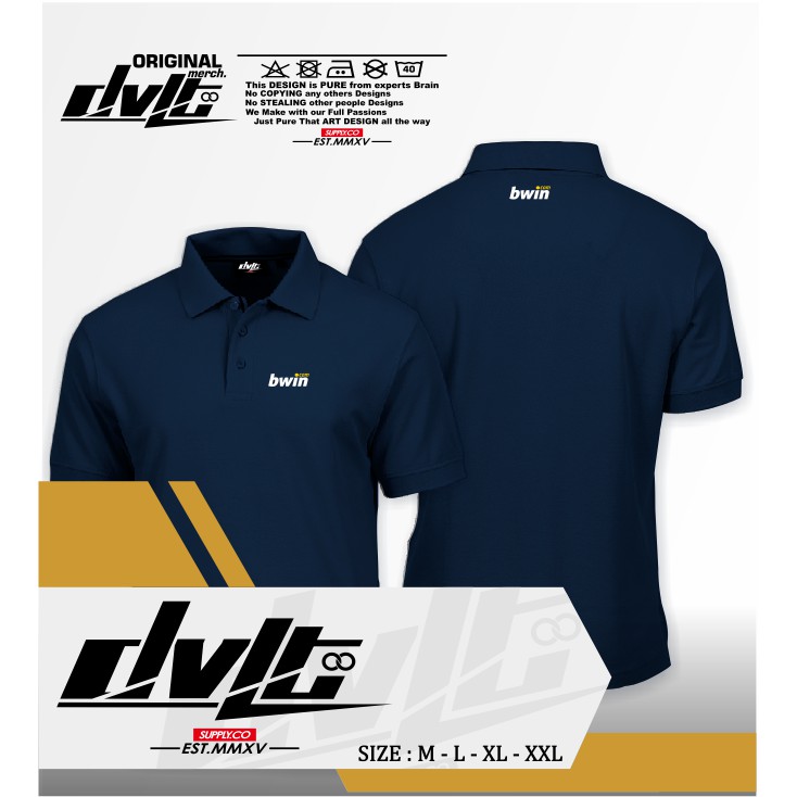 Poloshirt / Kaos Polo Real Madrid Bwin Logo Murah -MD Cloth