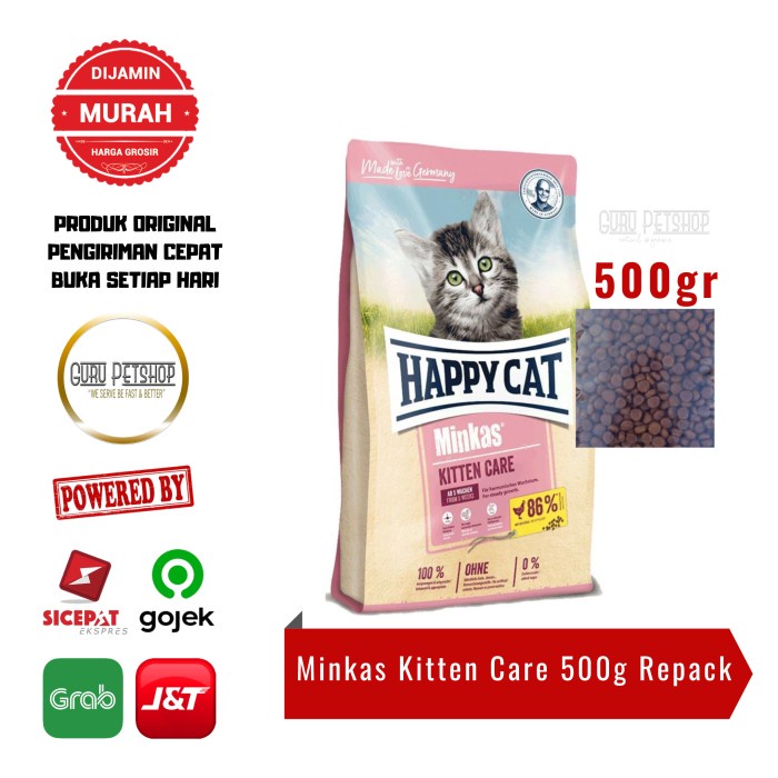 Happy Cat Minkas Kitten Care 500gr / Makanan Kucing Minkas Kitten