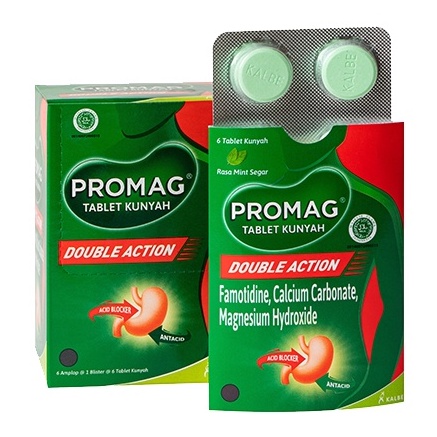 Promag Tablet Kunyah ~ Obat Sakit Maag / Perut Kembung