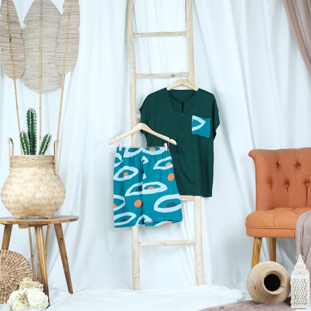 Konveksi Tasik - BARU Set Piyama Wanita OverSize Baju Tidur Wanita Dewasa Bahan Rayon Celana Pendek 