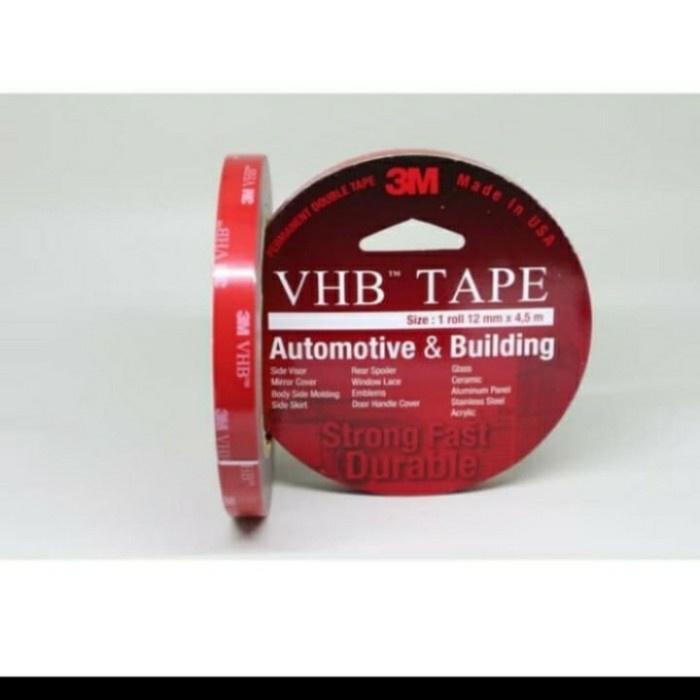 

Gaya Double Tape Perekat 3M Vhb 12 Mm X4 Original Double Foam Tape Murah