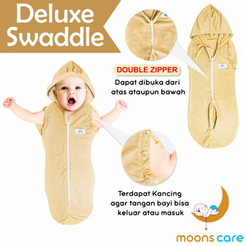 SNI TERMURAH Dita Moons Care Bedong Deluxe Swaddle 2in1 Bedong tangan bisa keluar