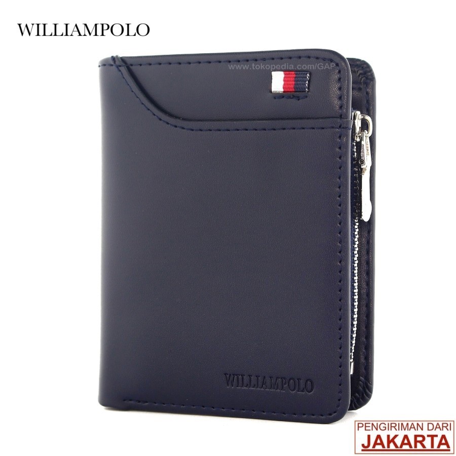 Dompet kecil  Model Lipat | Original | William Polo Bahan Kulit PU Leather branded CLUTCH KULIT impo