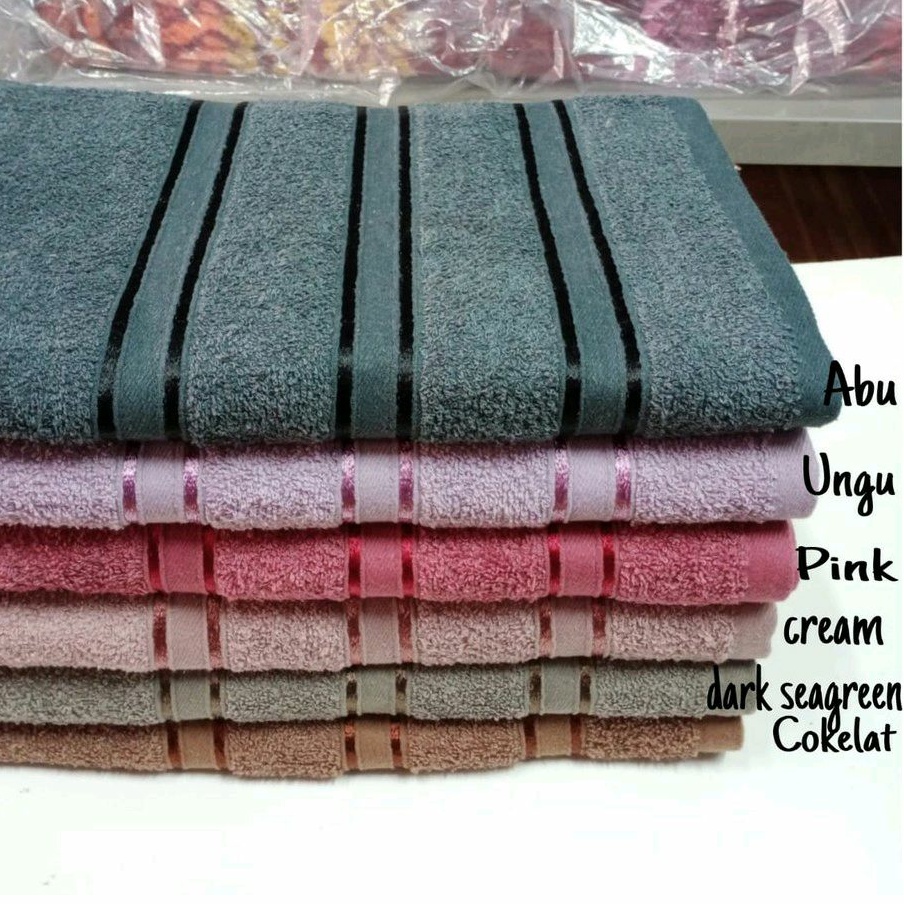 Handuk Mandi Dewasa Katun Towel Garis King Size 80x155cm