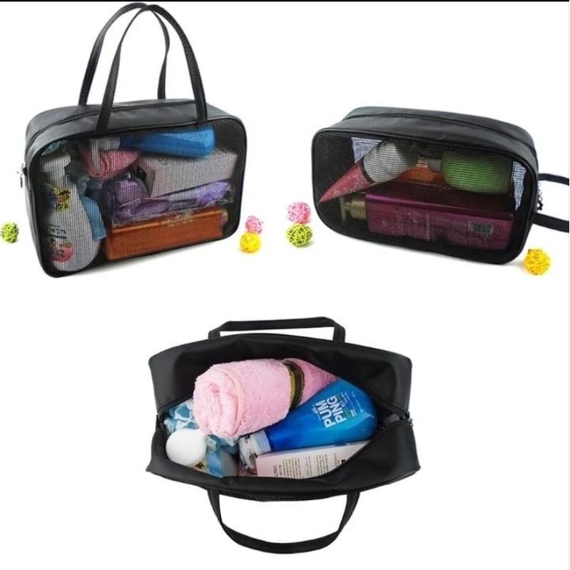 Tas Kantong Makeup Perjalanan Portable Mandi Tas Mesh Shower