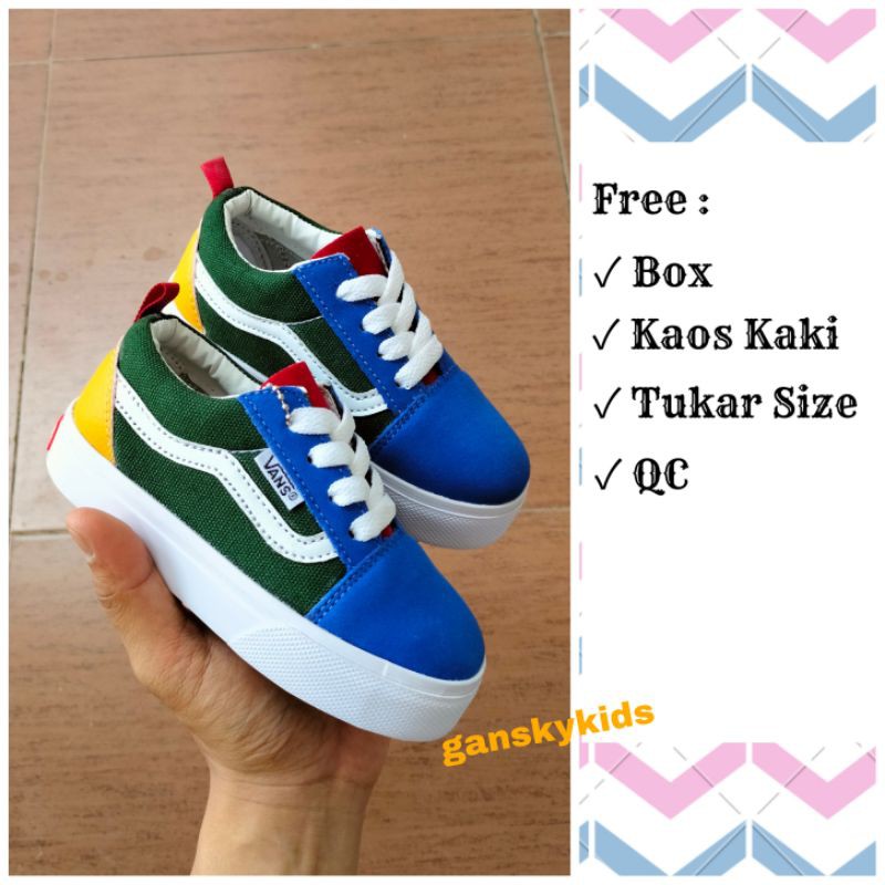 SEPATU ANAK VANS OLDSKOOL TALI MARIO PREMIUM HIGH QUALITY SEPATU ANAK LAKI LAKI KADO KIDS