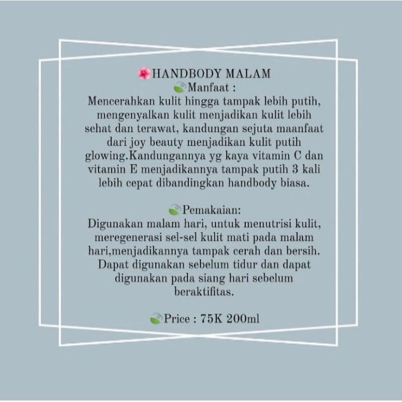 Handbody Malam Berrijoy