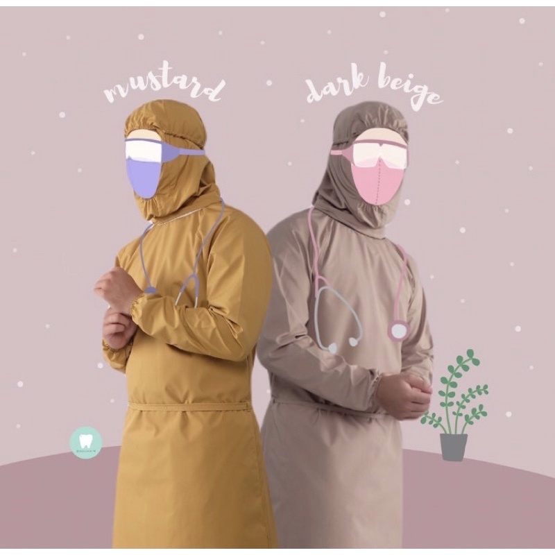 Reusable water resistant GOWN SCRUB/Gaun Bedah/Gaun Operasi/Baju APD/Surgical Gown