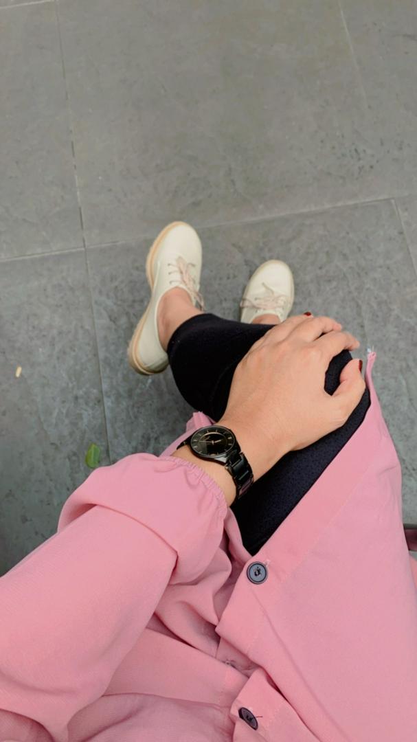 Sepatu Oxford Wanita Tali / Docmart Cream Dk04