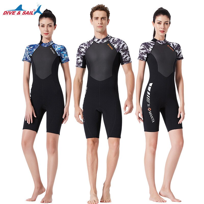 PREORDER Menyelam & Layar Baru Pria Wanita 1.5MM Wetsuit Shorty Scuba Diving Surfing Wet Suit Ruam
