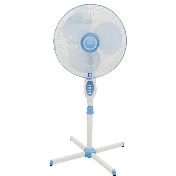 KIPAS ANGIN BERDIRI STAND FAN MIYAKO KAS-1618B GB / KAS 1618B / KAS 1618 B BESI  KAKI SILANG BERGARANSI