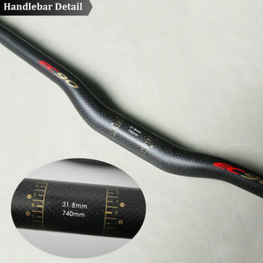 EC90 HANDLEBAR CARBON 31.8MM PANJANG 720MM HANDLEBAR SEPEDA MTB STANG