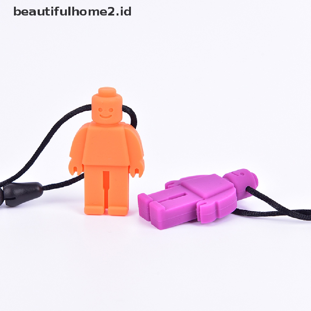 (Beautifulhome2) Buku Literatur Bahasa MandarinId Kalung Teether Bentuk Robot Bahan Silikon Untuk Bayi