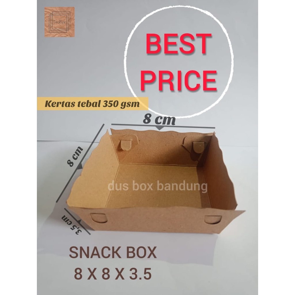 (100 PCS) PIRING KERTAS 8x8x3.5 PIRING SNACK PIRING KERTAS MAKANAN PIRING SEKALI PAKAI TEMPAT MAKANA