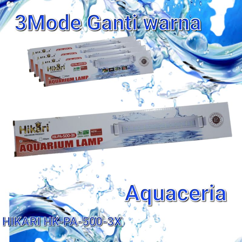 Lampu Gantung Aquarium 40-50cm HIKARI PA 500 3X  Lampu Aquarium LED 3 Mode Warna