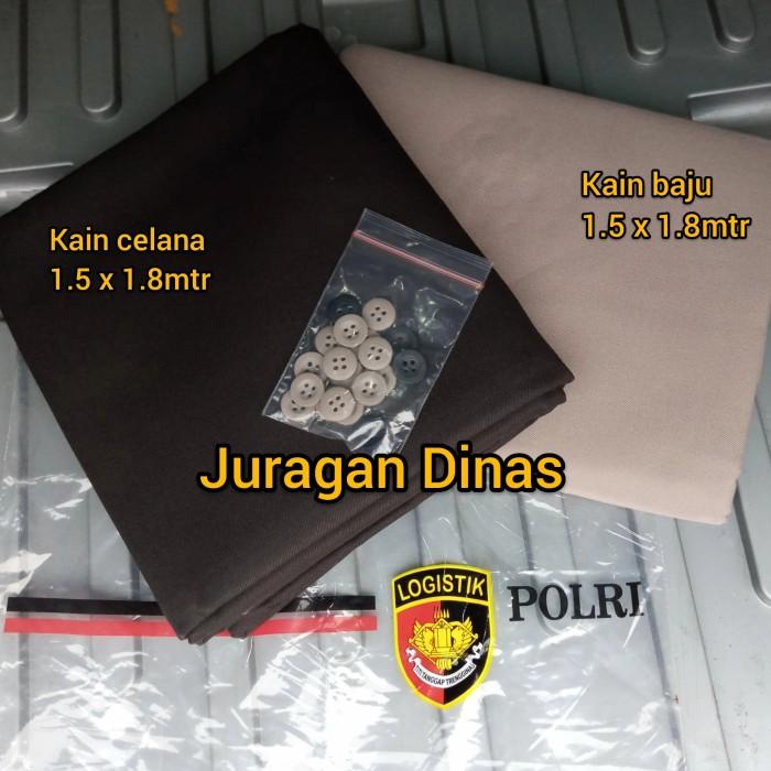 Seragam Bahan Kain Pdh Polri Coklat Polisi|Satpam Terbaru