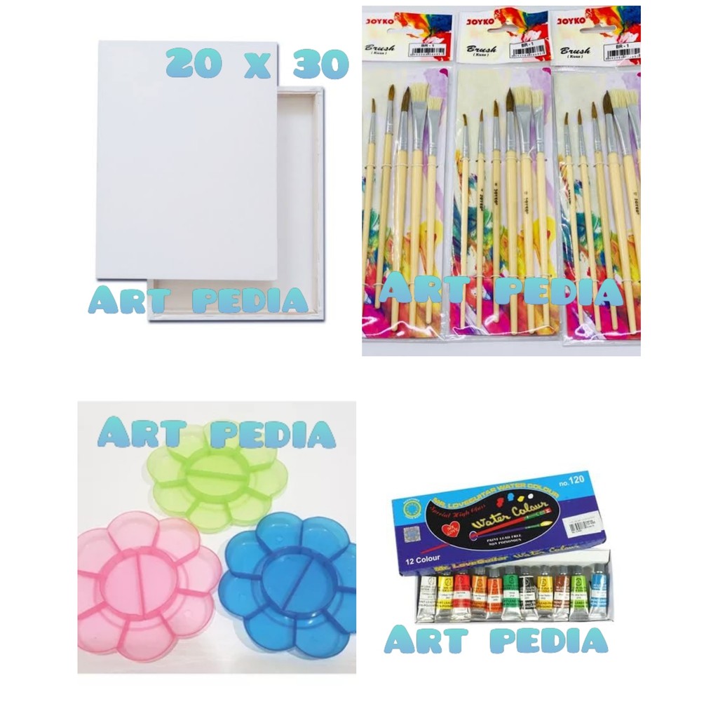

Paket Kanvas Lukis 20x30 (kanvas+kuas+palet+cat air)