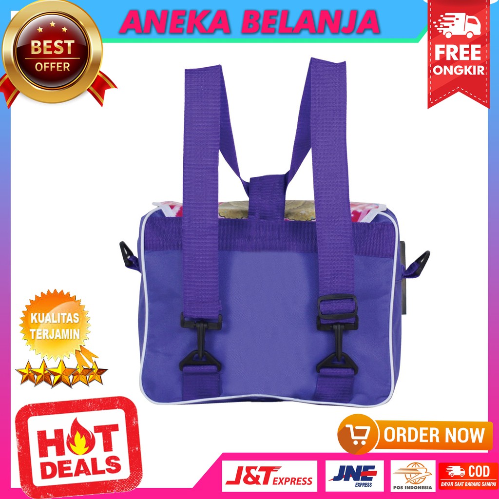 Backpack Anak Cewek 2 in 1 Terbaru Fashionable Berkualitas Gambar Kartun LOL Lucu Multifungsi Murah