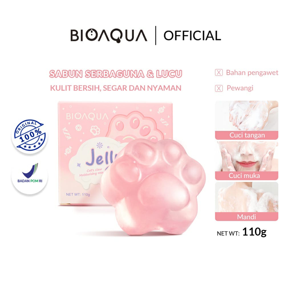 BIOAQUA Cat's Claw Moisturizing Rose Jelly Soap 110G