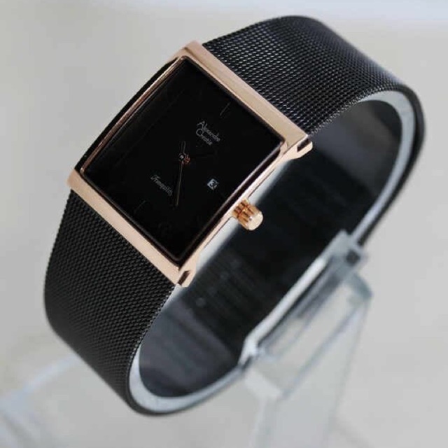 Jam Tangan Wanita/Cewek Alexandre Christie AC 8333 Black Rosegold.Original Garansi Resmi 1 Tahun