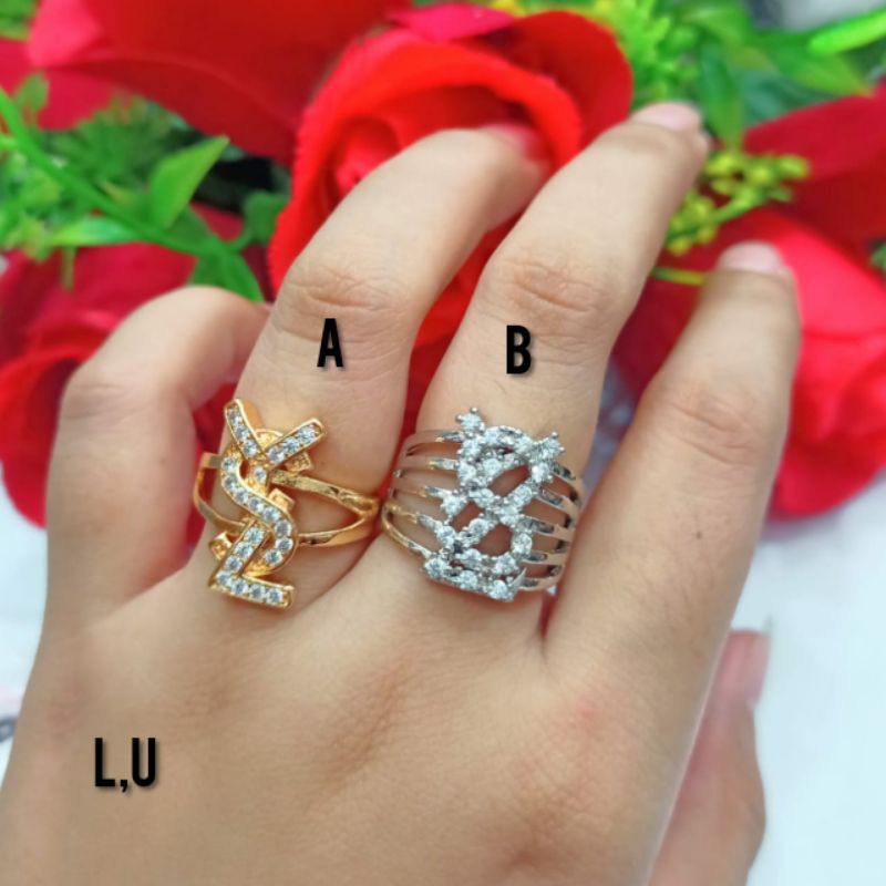 Fourfashion Cincin Dewasa Xuping Ring Ysl Full permata Premium PD060