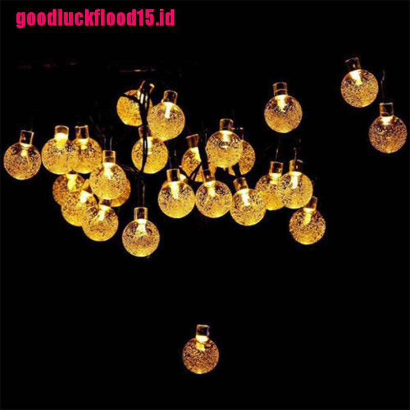 {LUCKID}Solar Powered Bulbs Led String Lights for Outdoor Lighting Courtyard Street