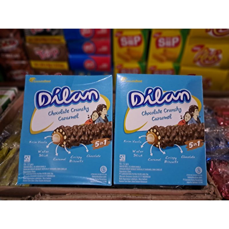 BISKUIT COKLAT CARAMEL DILAN 1 DUS ISI 12 PCS/ COKLAT DILAN ECER 2000/bj