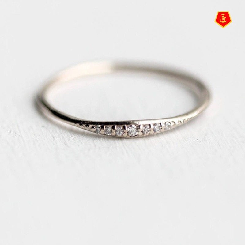 [Ready Stock]Simple Personality Diamond Women's Ring