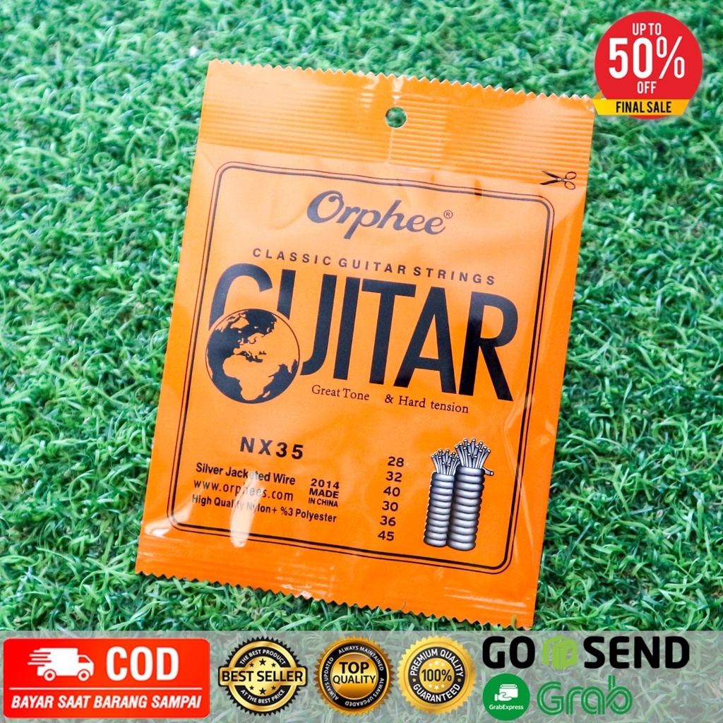 Senar Gitar Orphee Nylon / Classic NX35 Hard Tension (1 set)